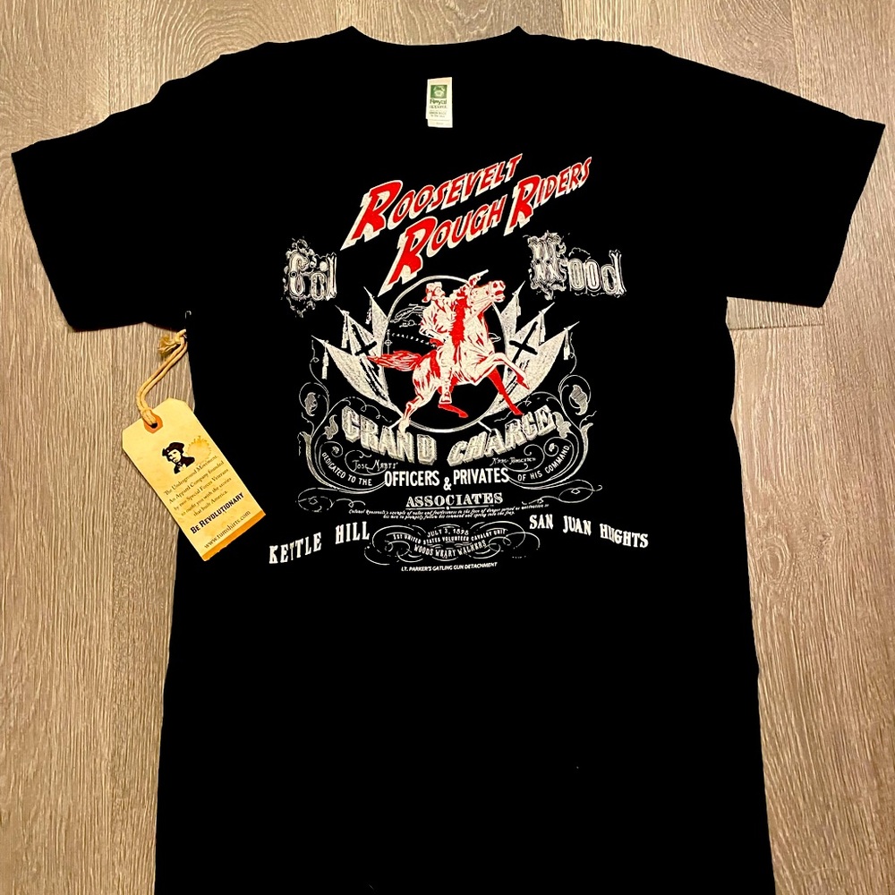 NEW Black Roosevelt rough riders T shirt